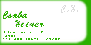 csaba weiner business card